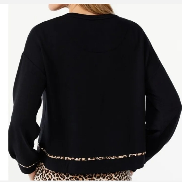 Sofia Vergara long sleeve Top Sweater Size Medium Black Color - Picture 6 of 12